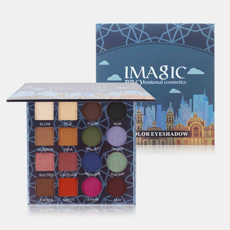 Imagic Professional Shimmer Matte Eyeshadow Palette 16colors Φυσική Αδιάβροχη Σκιά Ματιών Που Διαρκεί
