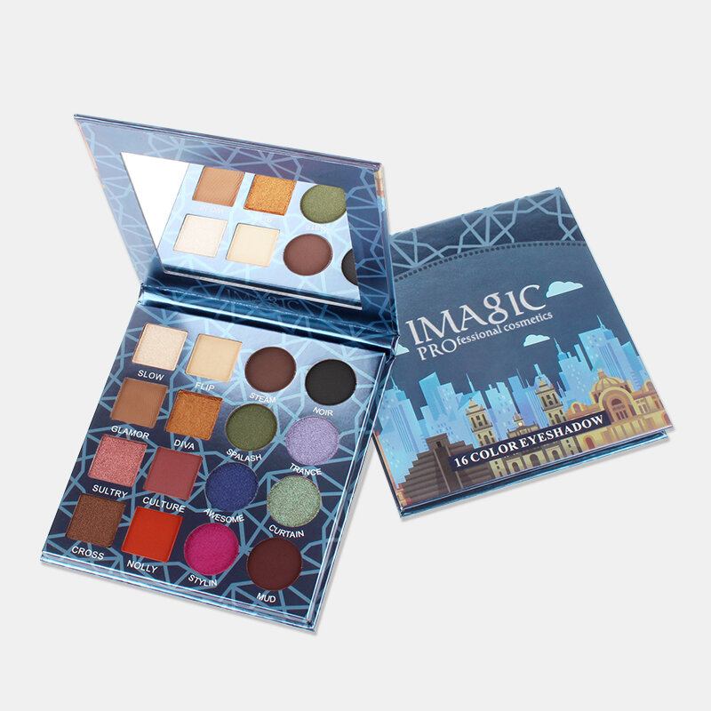 Imagic Professional Shimmer Matte Eyeshadow Palette 16colors Φυσική Αδιάβροχη Σκιά Ματιών Που Διαρκεί