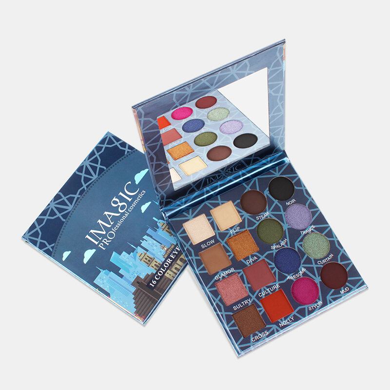 Imagic Professional Shimmer Matte Eyeshadow Palette 16colors Φυσική Αδιάβροχη Σκιά Ματιών Που Διαρκεί