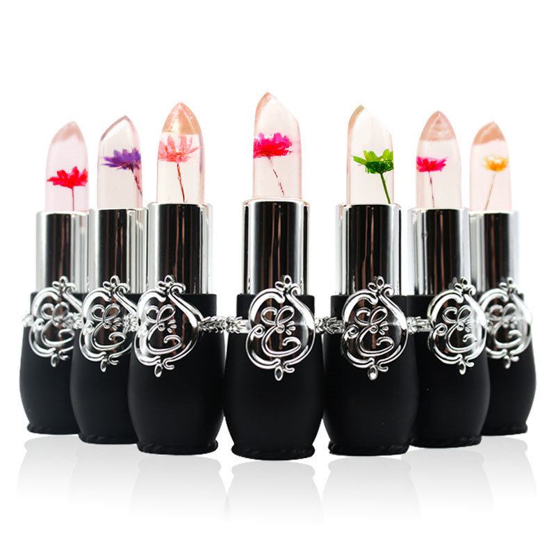 Minfei Temperature Change Color Flower Jelly Lipstick Αδιάβροχο Διαφανές Lips Balm Κραγιόν Μεγάλης Διάρκειας