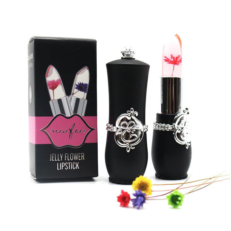 Minfei Temperature Change Color Flower Jelly Lipstick Αδιάβροχο Διαφανές Lips Balm Κραγιόν Μεγάλης Διάρκειας