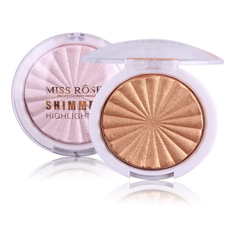 Miss Rose Highlighter Makeup Palette White Gold Shimmer Glow Brightening Powder Highlighters Cosmeti