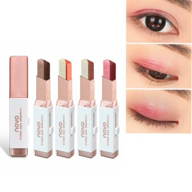 Novo Double Color Eye Shadow Stick Gradient Colors Makeup Pearl Eyeshadow Pen 6