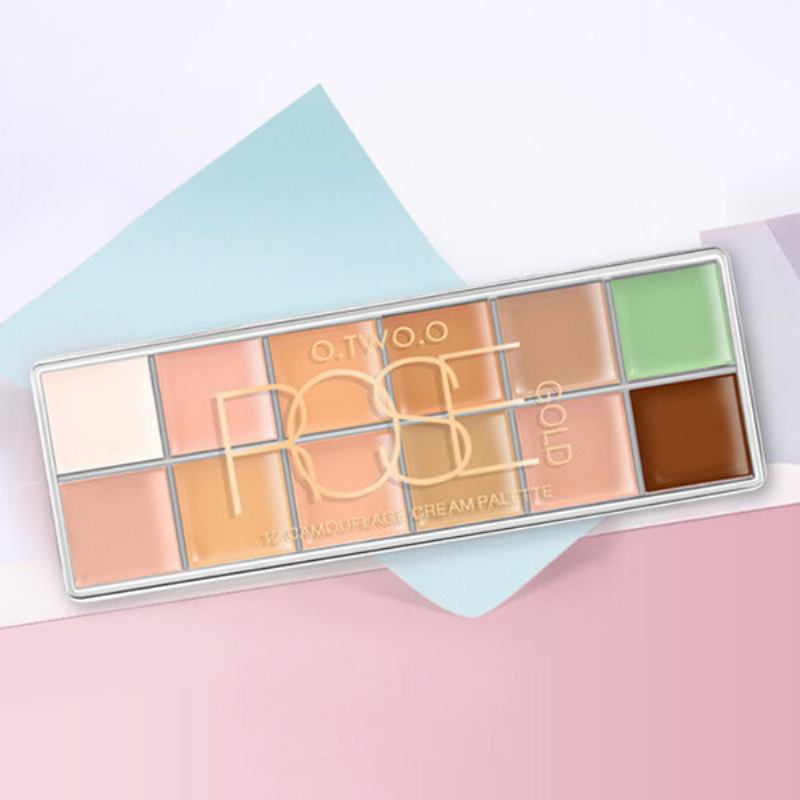 O.two.o 12 Colors Makeup Concealer Palette Contour Acne Cover Cream Αδιάβροχο Μακράς Διαρκείας