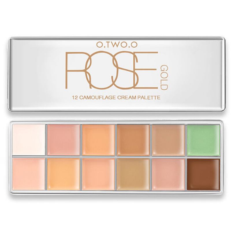 O.two.o 12 Colors Makeup Concealer Palette Contour Acne Cover Cream Αδιάβροχο Μακράς Διαρκείας