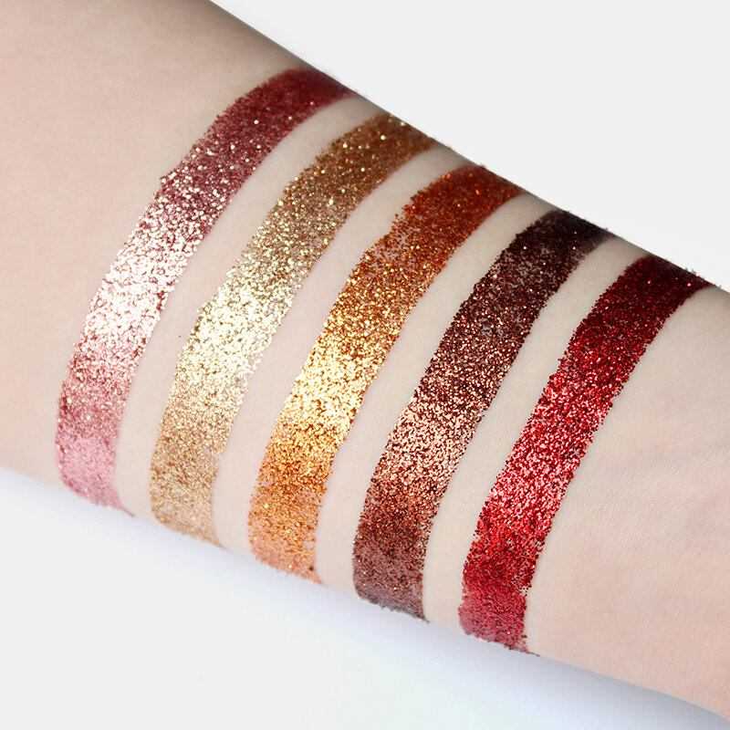 Παλέτα Σκιών Ματιών Με 5 Χρώματα Glitter Powder Sequin Pearlescent Makeup Pigment Smoky Eye Shadow