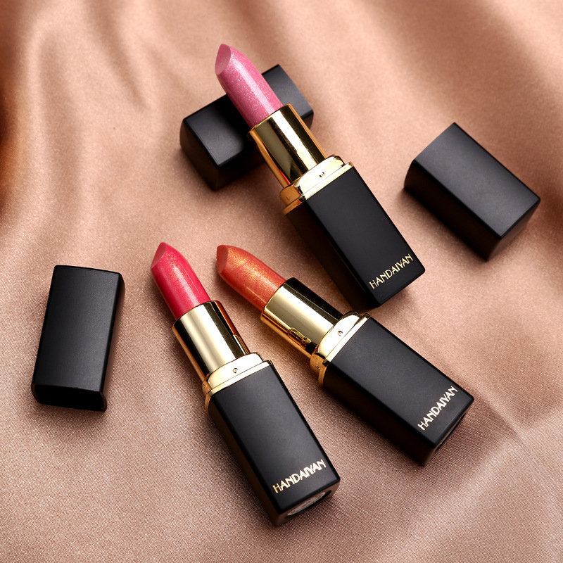 Pearlescent Temperature Lipstick Long-sting Metal Shimmer Lip Stick Moisturizing Lip Cosmetic