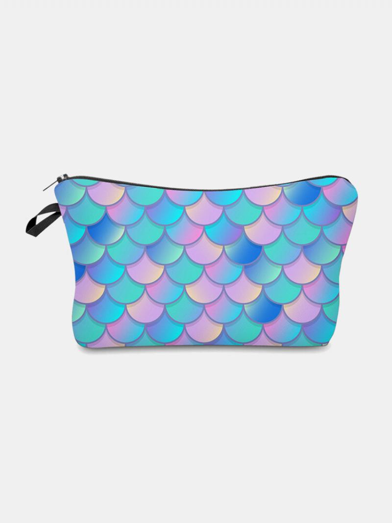 Πολυλειτουργική Φορητή Τσάντα Μακιγιάζ Fish Scale Women Travel Wash Αποθήκευσης