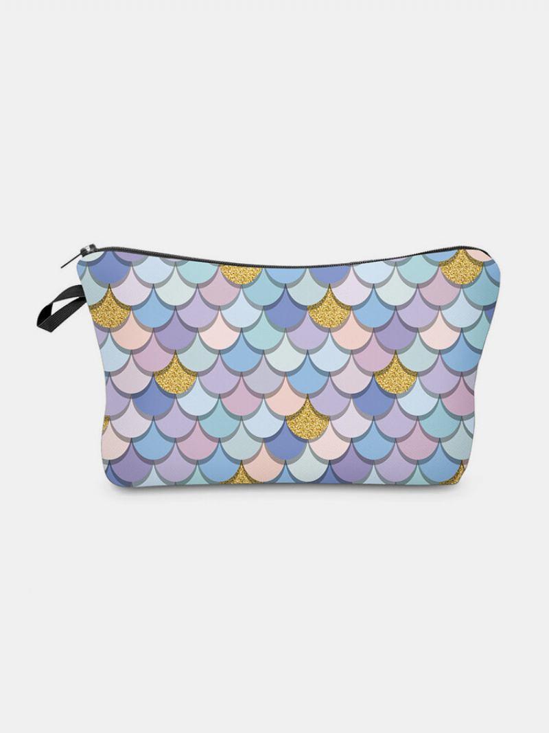 Πολυλειτουργική Φορητή Τσάντα Μακιγιάζ Fish Scale Women Travel Wash Αποθήκευσης