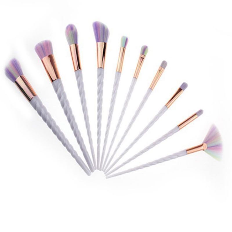 Unicorn Brushes Makeup Set Pretty Eyeshadow Blending Foundation Powder Blush 5 Τμχ 10 Τμχ