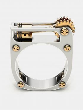 Δαχτυλίδι Από Κράμα Μοντέρνου Punk Creative Mechanical Shape 1 Τμχ