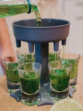 6 Shot Glass Dispenser Θήκη Wine Whisky Beer Rack Bar Αξεσουάρ Caddy Liquor Παιχνίδια Για Πάρτι Εργαλεία Ποτού