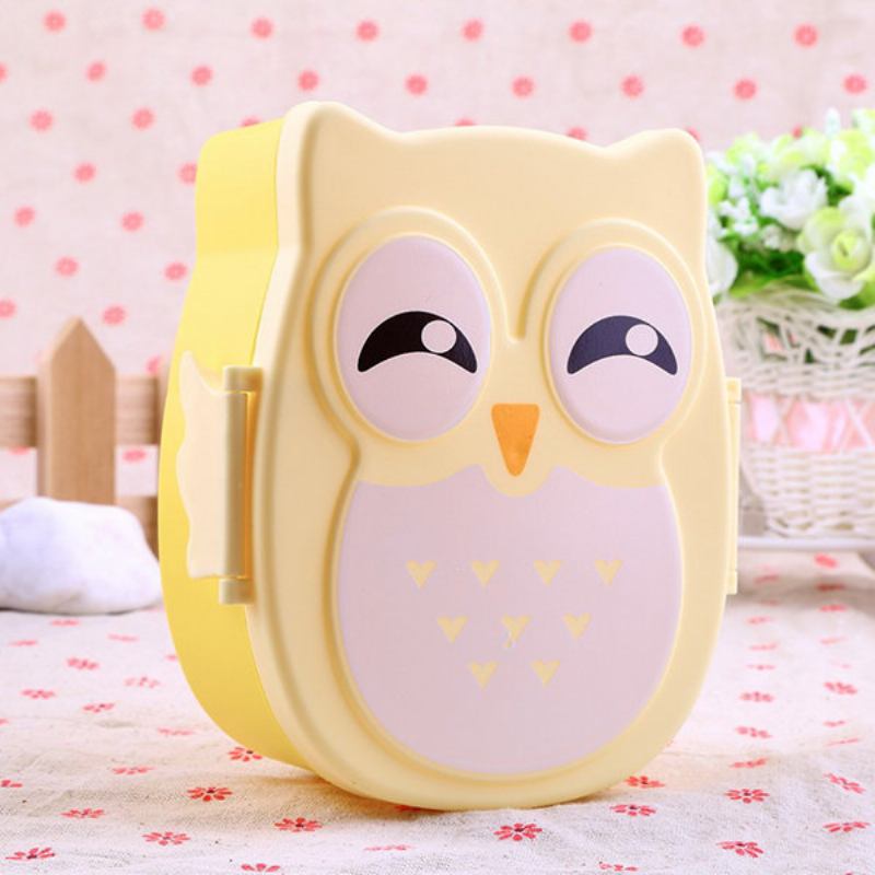 900ml Cute Owl Lunch Box Φαγητό Δοχείο Αποθήκευσης Φρούτων Φορητό Bento Box Picnic
