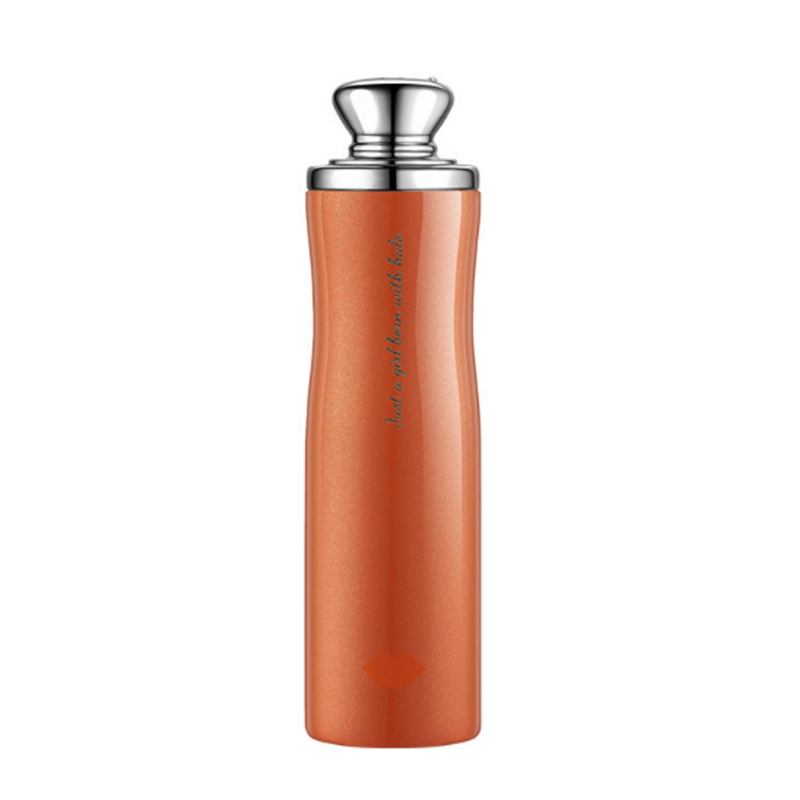 Fashion Lipstick Shape Cup Φορητό Διπλό Τοίχωμα Από Ανοξείδωτο Ατσάλι Με Κενό Αέρος Μονωμένο Εξωτερικό Μπουκάλι Νερού