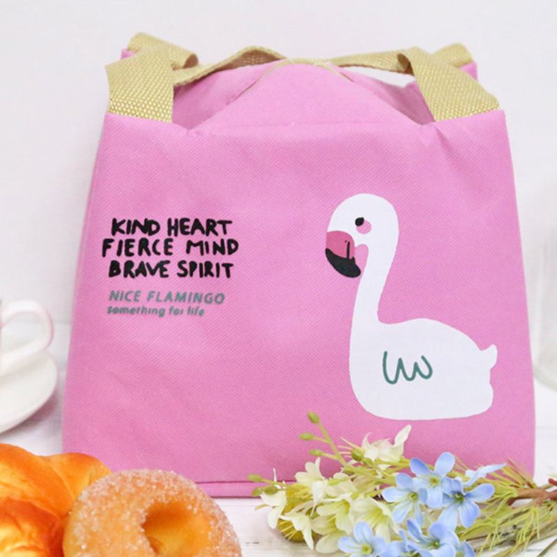 Flamingo Insulation Lunch Box Τσάντα Shopping Tote Bag Momy Bag