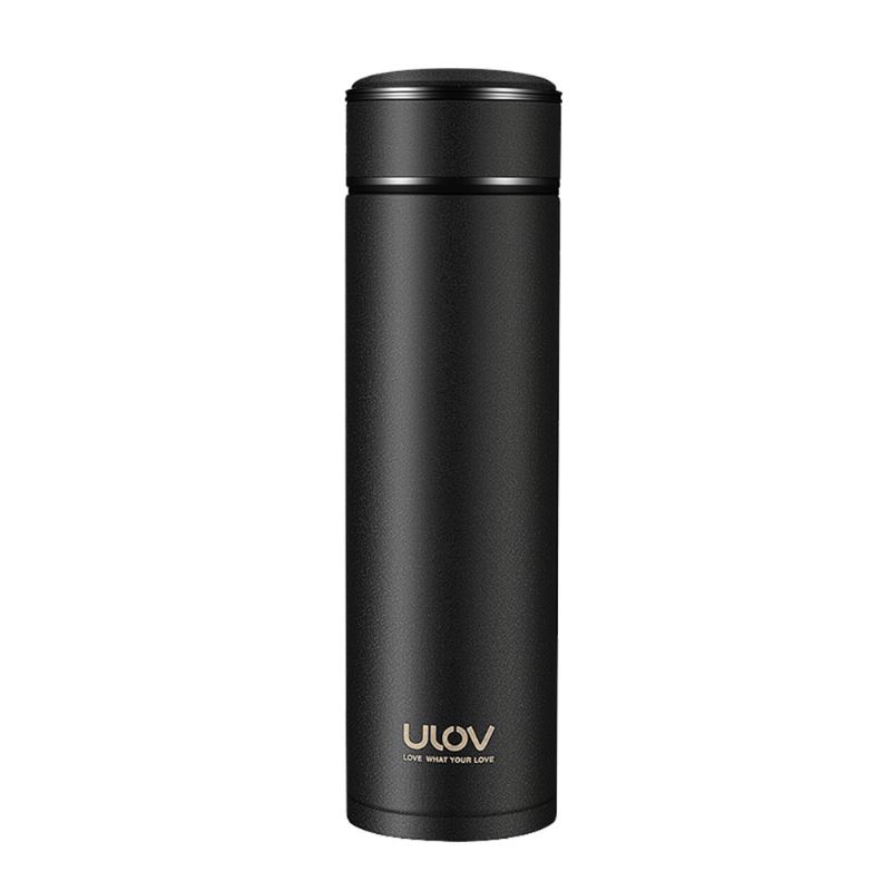 Φορητή Κούπα Thermos 500ml Από Ανοξείδωτο Χάλυβα Μινιμαλιστική Μεγάλης Χωρητικότητας Μαύρου Λευκού Τριμμένου Λεία Φιάλη Κενού