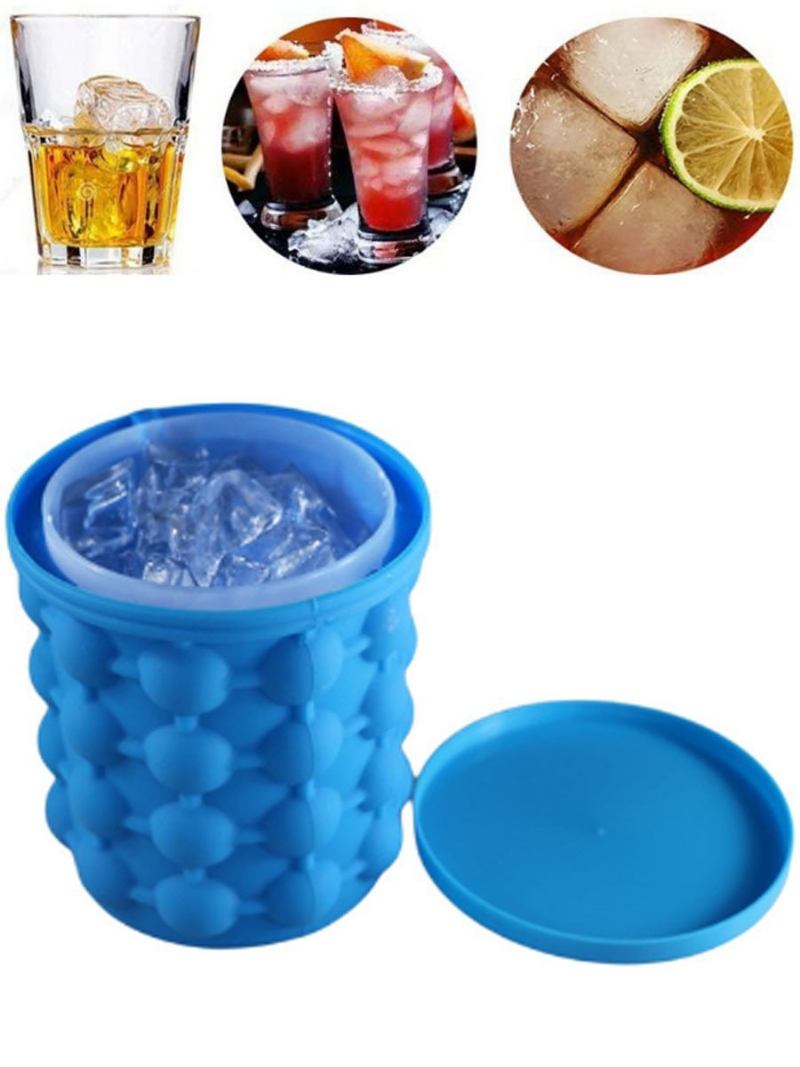 Honana Creative Space Saving Ice Bucket Κάδος Με Σχήμα Κύβου Σιλικόνης Ice Genie Maker Tools Ice