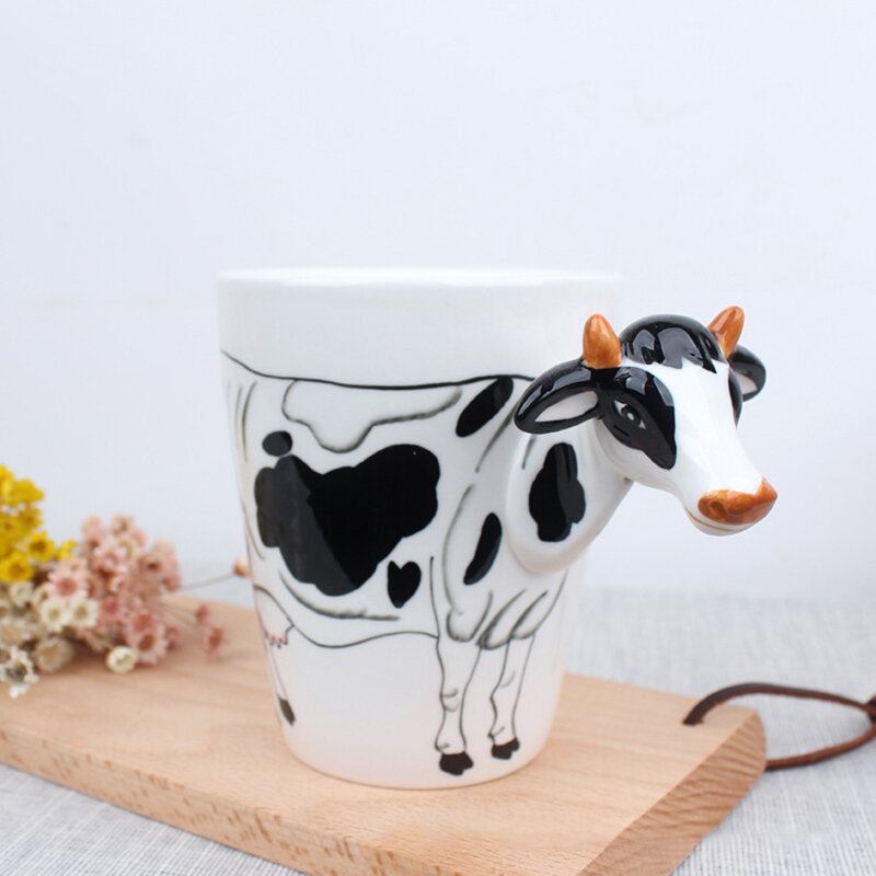 Κεραμική Κούπα 3d Cartoon Animals Design Ανθεκτική Καφέ