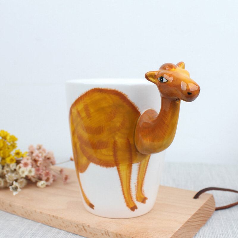 Κεραμική Κούπα 3d Cartoon Animals Design Ανθεκτική Καφέ