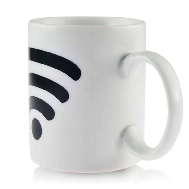 Κεραμική Κούπα Σήματος Wifi Που Αλλάζει Χρώμα Κυπέλλου Ελέγχου Θερμοκρασίας