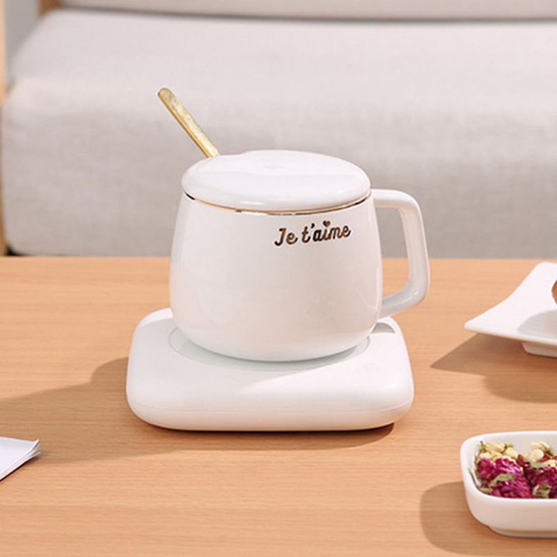 Κεραμική Κούπα Thermos Coffee Cup Με Χειρολαβές Αισθητήρας Κύπελλο Ματ Για Σταθερότητα Θερμοκρασίας Και Αυτόματη Απενεργοποίηση Καλλιτεχνική Καφέ