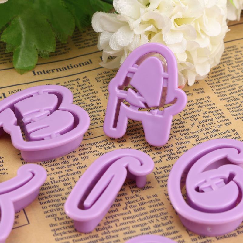 Μπισκότα Alphabet Letter Embosser Cutters Cake Decorating Fondant Sugarcraft Εργαλείο