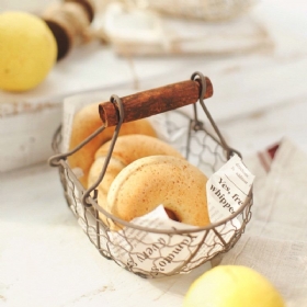 Retro Creative Food Μικρό Καλάθι Ψωμί Φορητό Αποθήκευσης Σιδερένιο Γαλλικές Πατάτες Σνακ Τηγανητό Πιάτο