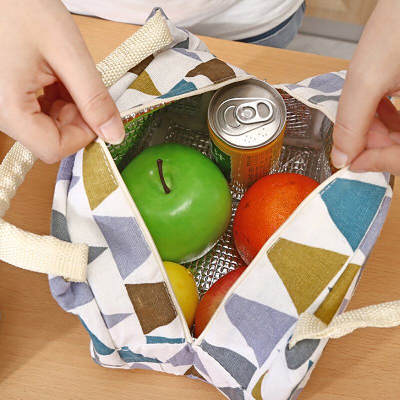 Τσάντα Μόνωσης Με Γεωμετρικό Σχέδιο Cold Bag Ice Pack Box Box Δημιουργική Φορητή Για Πικνίκ