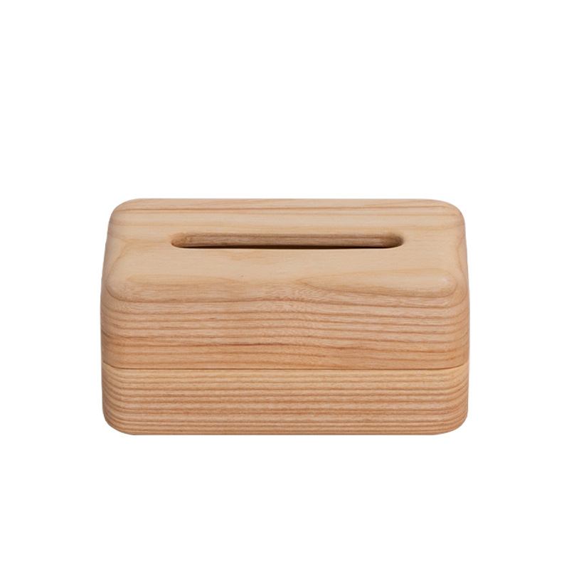 Creative Log Tissue Box White Wax Whole Wood Kitty Pumping Box Συλλογή Bear Crown Σχήμα Μπισκότου Με Δημιουργικό Σχέδιο