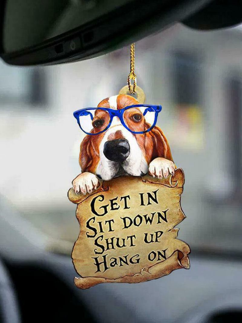 1 Υπολογιστής Animal Lover Car Two Sided Carrier Rearview Mirrors Auto Accessories Puppy Δώρα Αστεία Μπρελόκ Για Για Πολλές Ράτσες Σκύλων