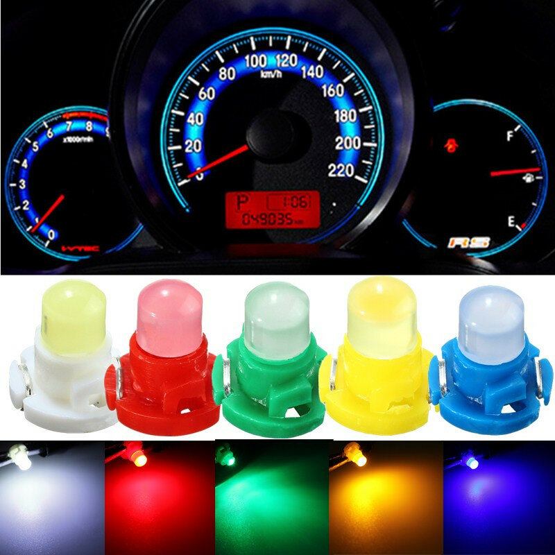 4/10pcs T4 Wedge Led Bulb Instrument Tampboard Dash Climate Base Light Lights