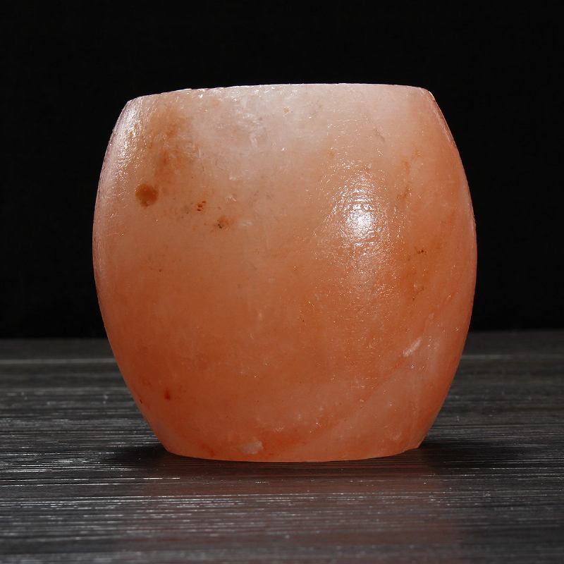 Επιτραπέζιο Φωτιστικό Crystal Night Light Κηροπήγιο Natural Salt Rock Tealight Καθαρισμού Αέρα