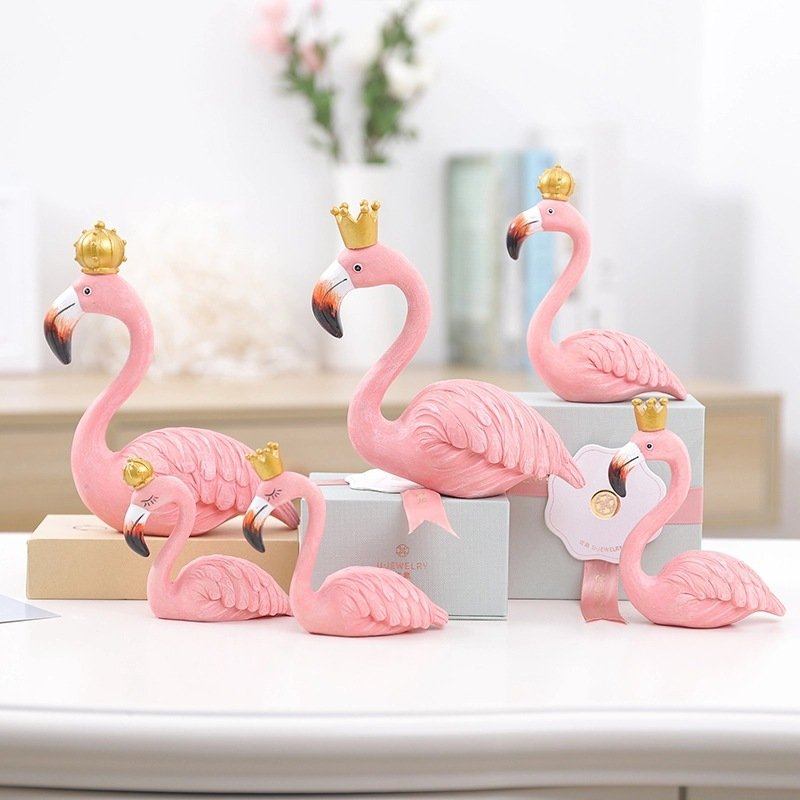 Ins Fashion Desk Διακόσμηση Μεγάλα Στολίδια Flamingo Διακοσμητικά Ειδώλια Σπιτιού Από Ρητίνη