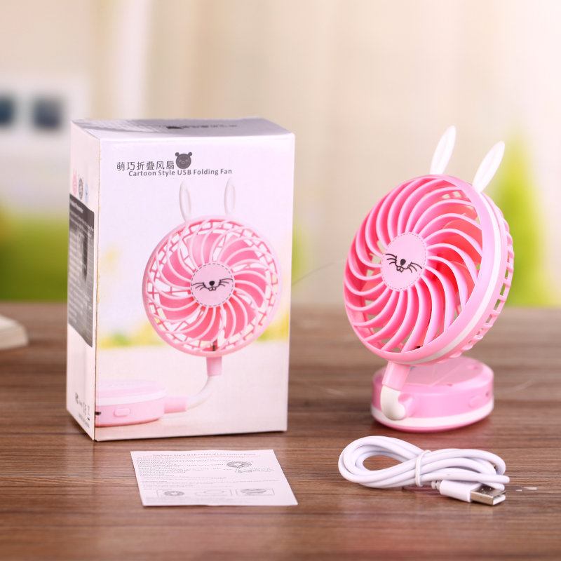 Loskii Lf-092 Mini Usb Handheld Standy Fan Summer Cooling Protable Travel Outdoor Fan