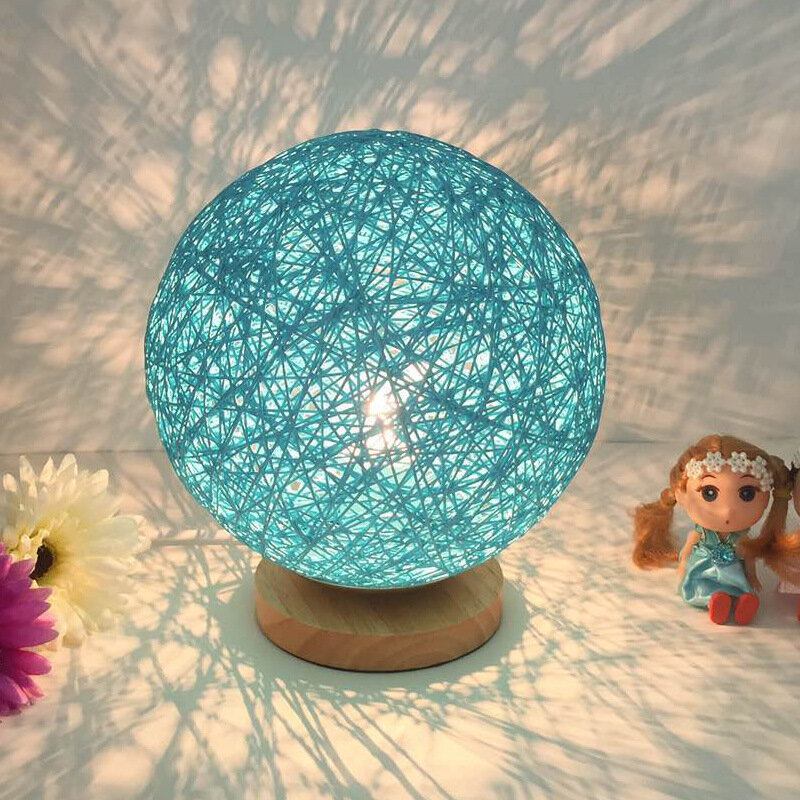 Rattan Ball Night Light Επιτραπέζιο Φωτιστικό Κομοδίνου Διακόσμηση Σπιτιού Δώρο Αγίου Βαλεντίνου