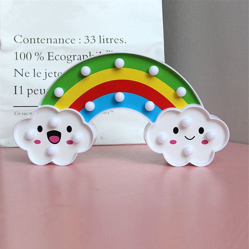 Smile Face Cloud Rainbow Led Φωτιστικό Νύχτας Κινουμένων Σχεδίων Νυχτερινό Μωρού Κομοδίνο Παιδικό Παιχνίδι Δώρου