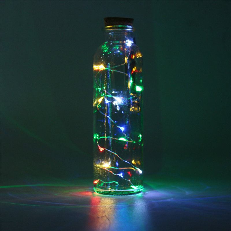 Χριστουγεννιάτικο Ντεκόρ Για Πάρτι 90cm 15led Για Μπουκάλι Κρασιού Φωτάκια Χορδής Σε Σχήμα Φελλού Ασημένιο Σύρμα Φωτιστικό Για