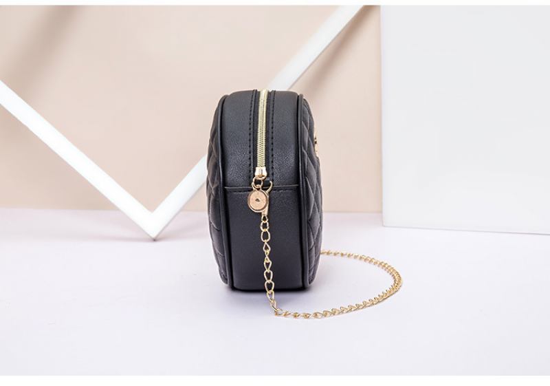 2023 New Fashion Rhombus Chain Στρογγυλή Τσάντα Ώμου Γυναικεία Mini Mobile Phone Messenger Μικρή Τετράγωνη