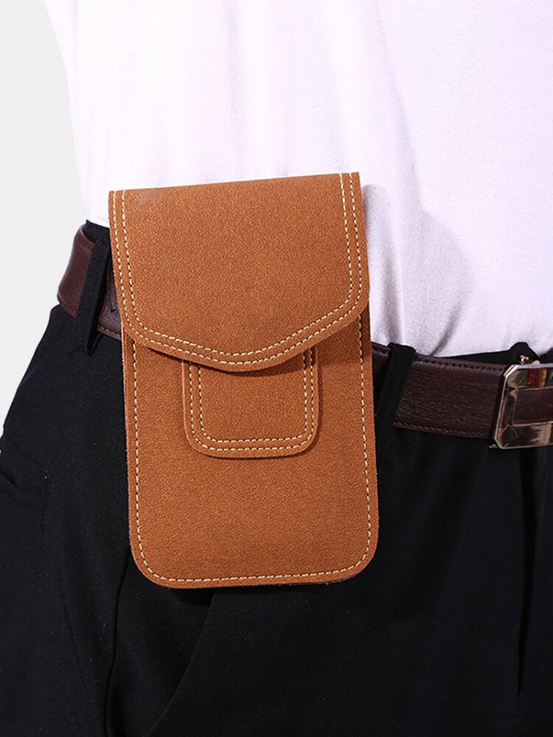 Αδιάβροχη Ρετρό Θήκη Τηλεφώνου Menico Ανδρική Pu Faux Leather Vertical 6.3 Ίντσες