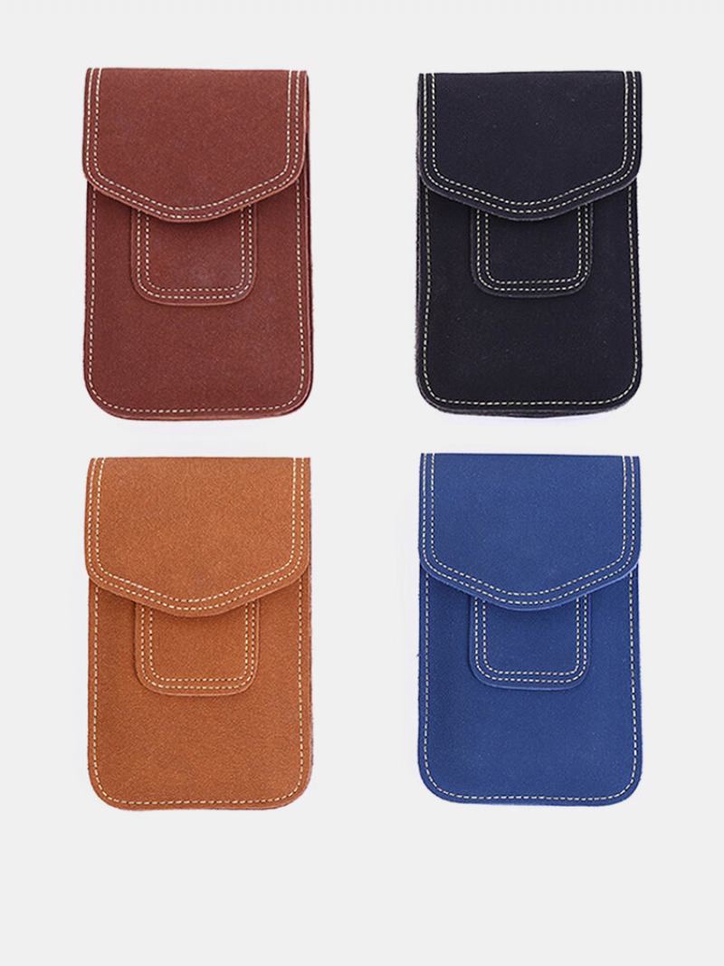 Αδιάβροχη Ρετρό Θήκη Τηλεφώνου Menico Ανδρική Pu Faux Leather Vertical 6.3 Ίντσες