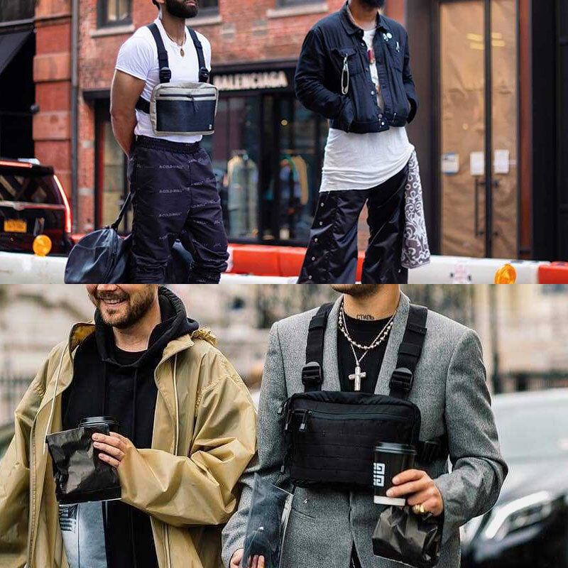 Ανδρική Oxford Street Tactical Vest Τσάντα Στήθους Χιαστί