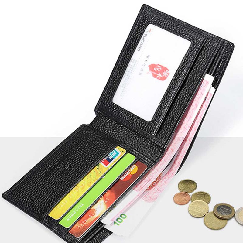 Ανδρικό Κοντό Πορτοφόλι Δερμάτινο Χιαστί Teenager Compact Slim Με Θήκες