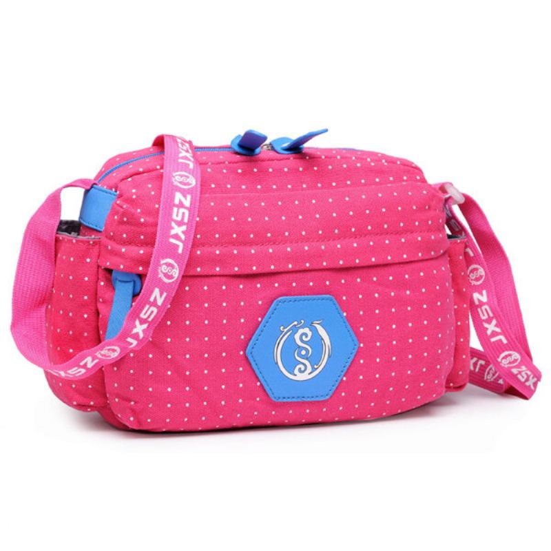 Canvas Casual Sports Travel Ελαφριά Τσάντα Ώμου Wave Point Τσάντες Χιαστί