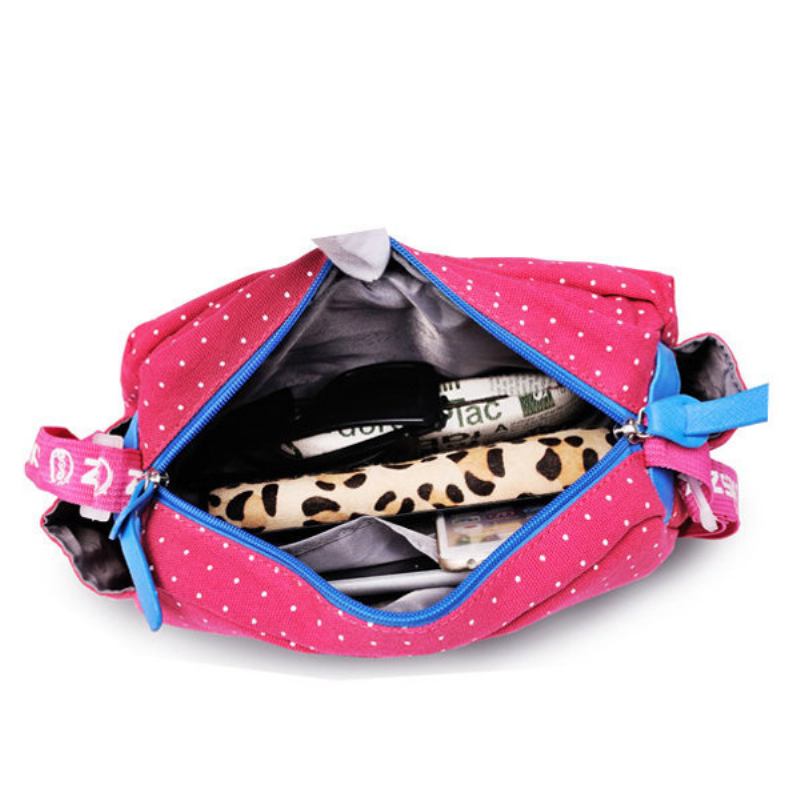 Canvas Casual Sports Travel Ελαφριά Τσάντα Ώμου Wave Point Τσάντες Χιαστί