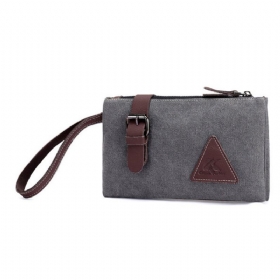 Canvas Large Capacity Leisure Clutch Τσάντα Τηλεφωνική Μακρύ Πορτοφόλι Για Άνδρες