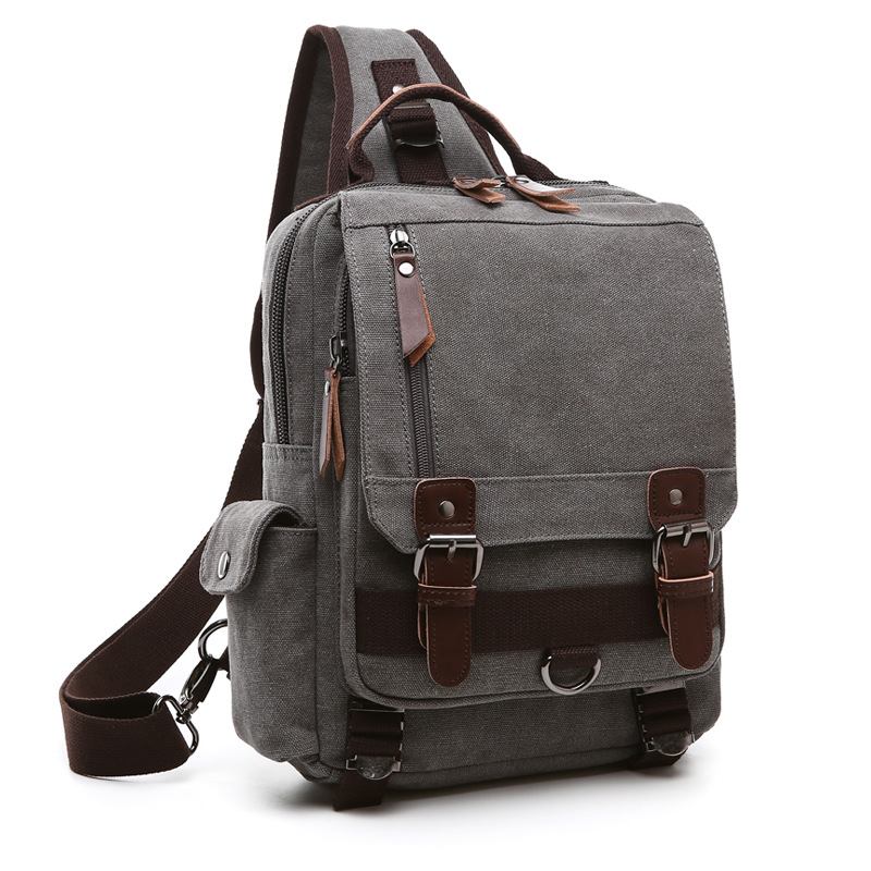 Canvas Outdoor Travel Messenger Τσάντα Στήθους Ol Unisex Σακίδιο Πλάτης Ώμου Για Άνδρες