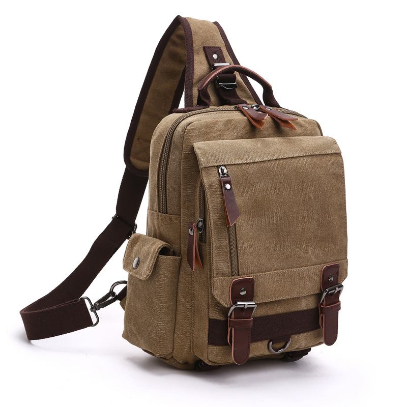 Canvas Outdoor Travel Messenger Τσάντα Στήθους Ol Unisex Σακίδιο Πλάτης Ώμου Για Άνδρες