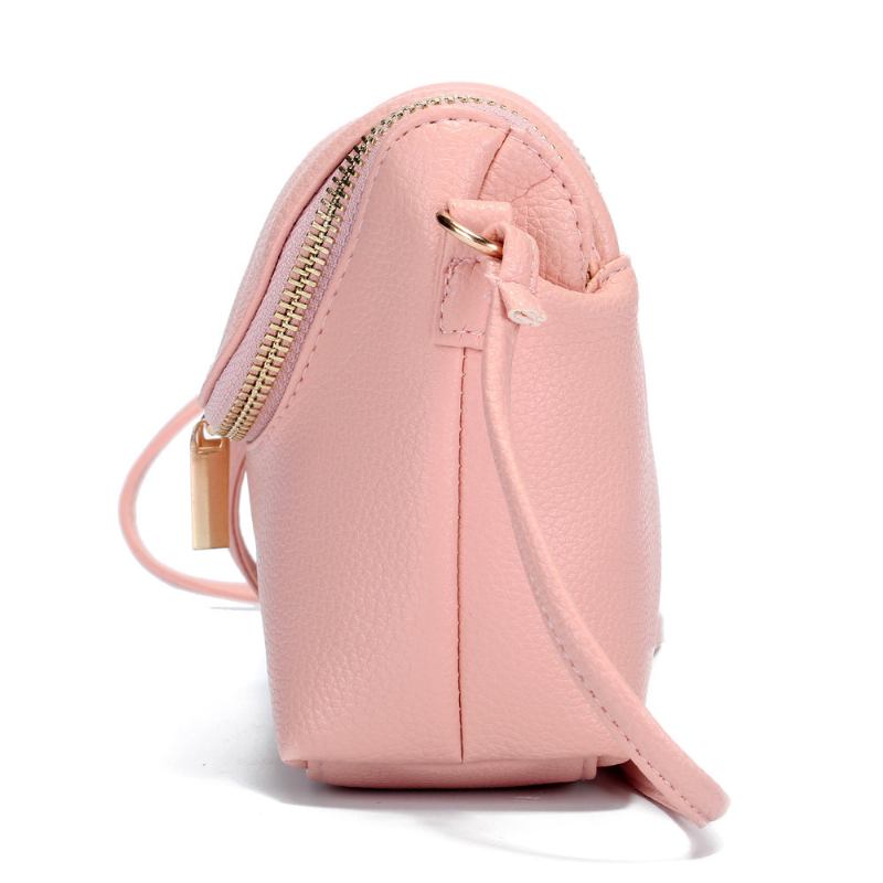 Casual Candy Color Pu Δερμάτινες Τσάντες Τηλεφώνου 5.5 Ιντσών Τσάντα Χιαστί Ώμου Για Γυναίκες