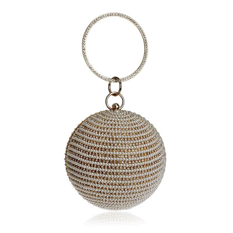 Fashion Pearl Ball Tote Τσάντα European Beauty Party Υψηλής Ποιότητας Πολυεστέρας Βραδινή