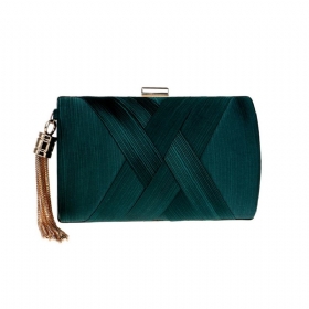 Fringe Party Bag Γυναικεία Ευρωπαϊκή Και Αμερικανική Silk Evening Bag Luxurious Imitation Dress Clutch